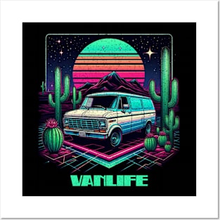 Retro desert Vanlife Posters and Art